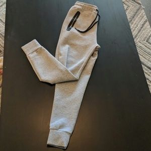 BUY1GET1@50% Thick grey heathered joggers